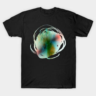 Paint brush stroke enso galaxy whoosh multiverse T-Shirt